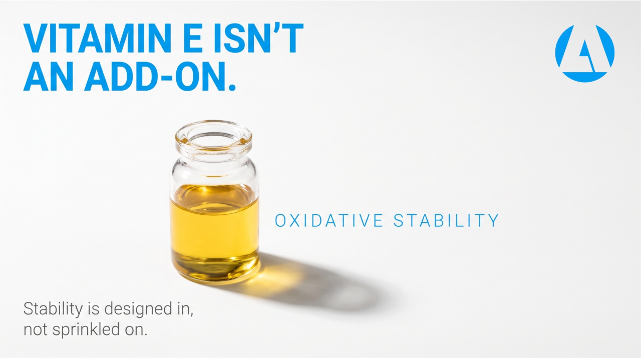 Vitamin E (Tocopherol): The Antioxidant Workhorse Behind Stable, Effective Skincare